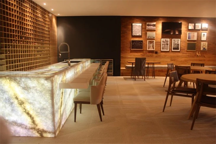 Backlit Stone Shower