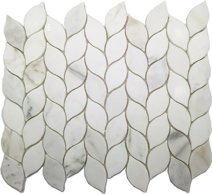 Leaf Style Green Marble Mosaic Tiles