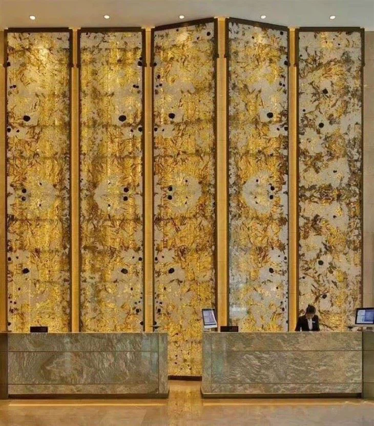 New Design LED Marbles Lumi Stone Panels for Background Dec