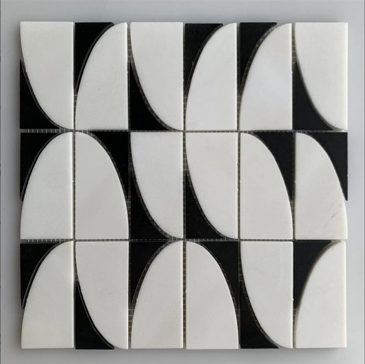 Valentino Bardiglio Tulip Polished Marble Mosaic